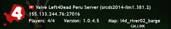 Valve Left4Dead Peru Server (srcds2014-lim1.381.2)