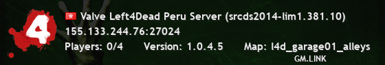 Valve Left4Dead Peru Server (srcds2014-lim1.381.10)