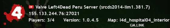Valve Left4Dead Peru Server (srcds2014-lim1.381.7)