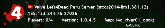 Valve Left4Dead Peru Server (srcds2014-lim1.381.12)