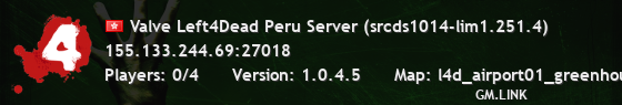 Valve Left4Dead Peru Server (srcds1014-lim1.251.4)