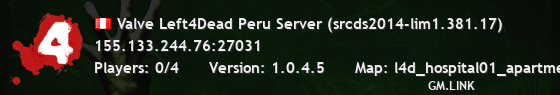Valve Left4Dead Peru Server (srcds2014-lim1.381.17)
