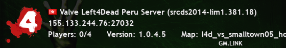 Valve Left4Dead Peru Server (srcds2014-lim1.381.18)