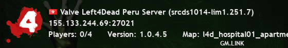Valve Left4Dead Peru Server (srcds1014-lim1.251.7)