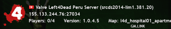 Valve Left4Dead Peru Server (srcds2014-lim1.381.20)