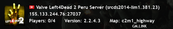 Valve Left4Dead 2 Peru Server (srcds2014-lim1.381.23)