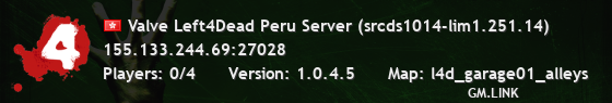 Valve Left4Dead Peru Server (srcds1014-lim1.251.14)