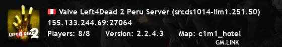 Valve Left4Dead 2 Peru Server (srcds1014-lim1.251.50)