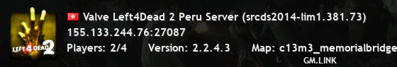 Valve Left4Dead 2 Peru Server (srcds2014-lim1.381.73)