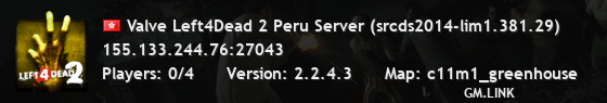 Valve Left4Dead 2 Peru Server (srcds2014-lim1.381.29)