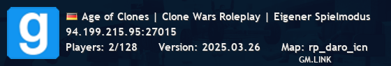 Age of Clones | Clone Wars Roleplay | Eigener Spielmodus