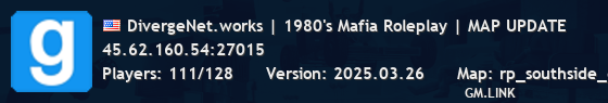 DivergeNet.works | 1980's Mafia Roleplay | MAP UPDATE