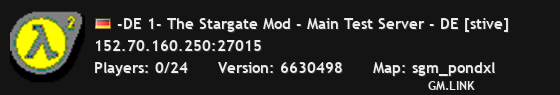 -DE 1- The Stargate Mod - Main Test Server - DE [stive]