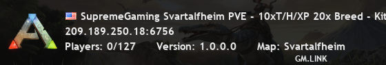 SupremeGaming Svartalfheim PVE - 10xT/H/XP 20x Breed - Kits/ -