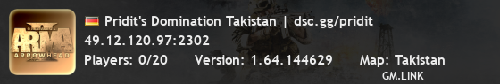 Pridit's Domination Takistan | dsc.gg/pridit