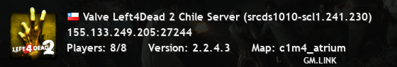 Valve Left4Dead 2 Chile Server (srcds1010-scl1.241.230)