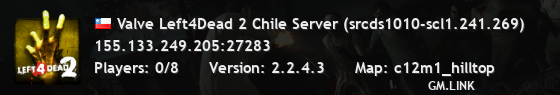 Valve Left4Dead 2 Chile Server (srcds1010-scl1.241.269)