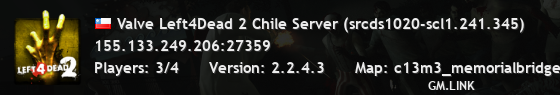 Valve Left4Dead 2 Chile Server (srcds1020-scl1.241.345)