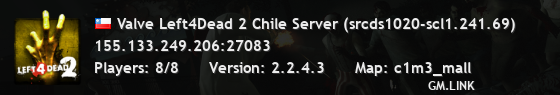 Valve Left4Dead 2 Chile Server (srcds1020-scl1.241.69)