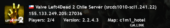 Valve Left4Dead 2 Chile Server (srcds1010-scl1.241.22)