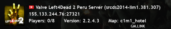 Valve Left4Dead 2 Peru Server (srcds2014-lim1.381.307)