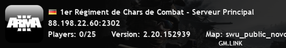 1er Régiment de Chars de Combat - Serveur Principal