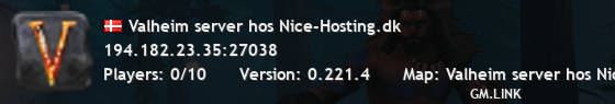 Valheim server hos Nice-Hosting.dk
