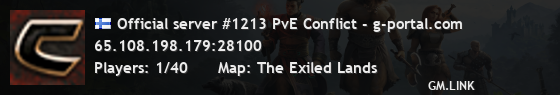Official server #1213 PvE Conflict - g-portal.com