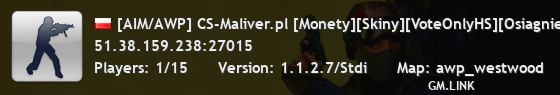 [AIM/AWP] CS-Maliver.pl [Monety][Skiny][VoteOnlyHS][Osiagniecia][KonkursTOP3] @pukawka.pl
