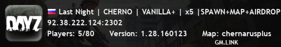 Last Night | CHERNO | VANILLA+ | x5 |SPAWN+MAP+AIRDROP+LOOT