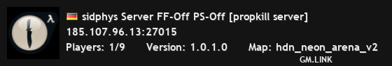 sidphys Server FF-Off PS-Off [propkill server]