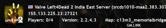 Valve Left4Dead 2 India East Server (srcds1010-maa2.383.307)