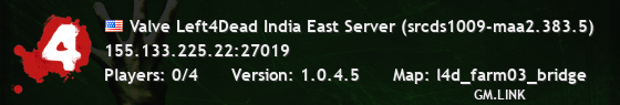 Valve Left4Dead India East Server (srcds1009-maa2.383.5)