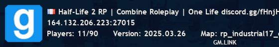 Half-Life 2 RP | Combine Roleplay | One Life discord.gg/fHnjH5P