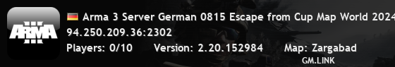 Arma 3 Server German 0815 Escape from Cup Map World 2024