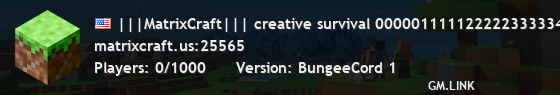 |||MatrixCraft||| creative survival 000001111122222333334444433333222221111100000 98e8ee55e2cd