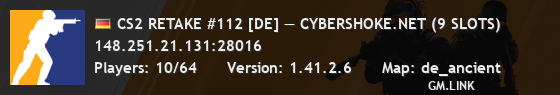 CS2 RETAKE #112 [DE] — CYBERSHOKE.NET (9 SLOTS)
