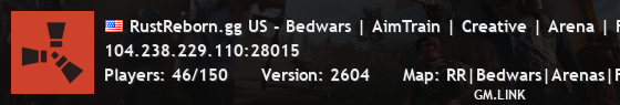 RustReborn.gg US - Bedwars | AimTrain | Creative | Arena | FFA