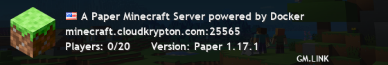 A Paper Minecraft Server powered by Docker