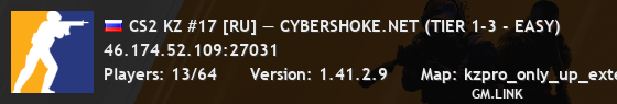 CS2 KZ #17 [RU] — CYBERSHOKE.NET (TIER 1-3 - EASY)