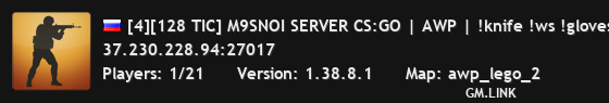[4][128 TIC] M9SNOI SERVER CS:GO | AWP | !knife !ws !gloves