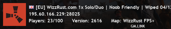 [EU] WizzRust.com 1x Solo/Duo | Noob Friendly | Wiped 04/12