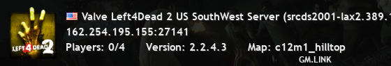 Valve Left4Dead 2 US SouthWest Server (srcds2001-lax2.389.127)