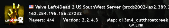 Valve Left4Dead 2 US SouthWest Server (srcds2002-lax2.389.218)