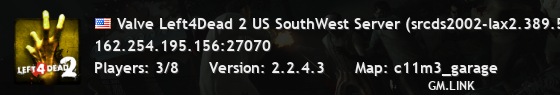 Valve Left4Dead 2 US SouthWest Server (srcds2002-lax2.389.56)