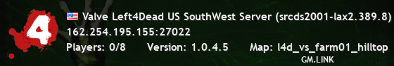 Valve Left4Dead US SouthWest Server (srcds2001-lax2.389.8)