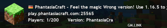 PhantasiaCraft - Feel the magic Wrong version! Use 1.16.5 to join