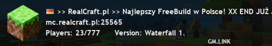 >> RealCraft.pl >> Najlepszy FreeBuild w Polsce! XX END JUŻ JEST! ZAPRASZAMY! XX
