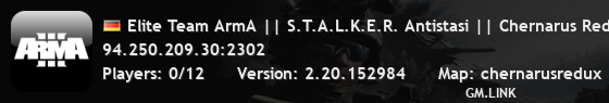 Elite Team ArmA || S.T.A.L.K.E.R. Antistasi || Chernarus Redux