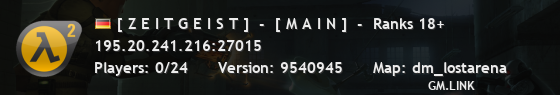 [ Z E I T G E I S T ]  -  [ M A I N ]  -  Ranks 18+